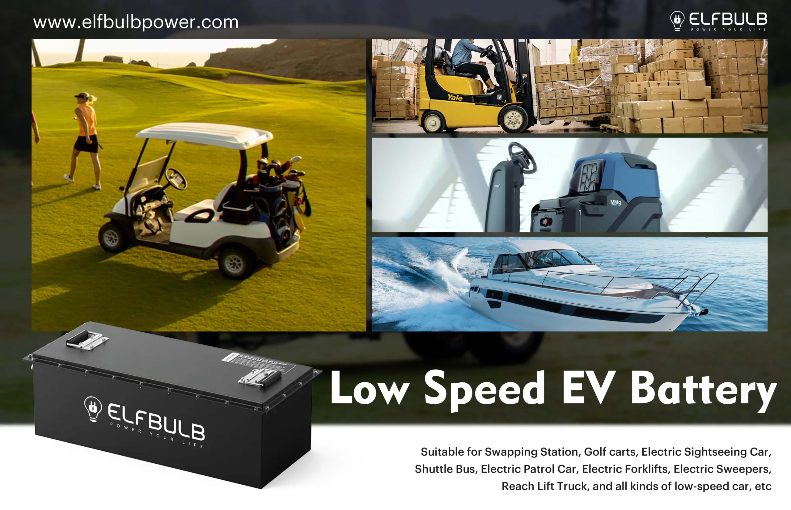 Lithium battery for golf cart