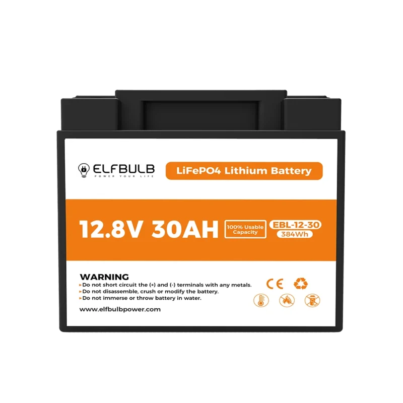 Solar System Lithium Ion Battery 12.8V 30AH 384Wh