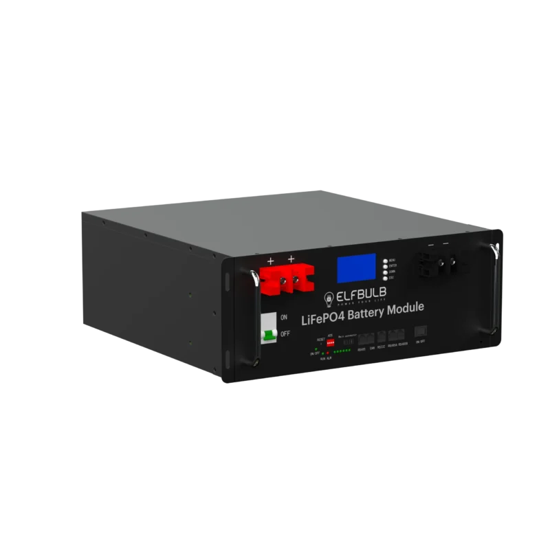 Rack Mounted LiFePO4 Battery 25.6V 51.2V 100AH 200AH 5kWh 10kWh