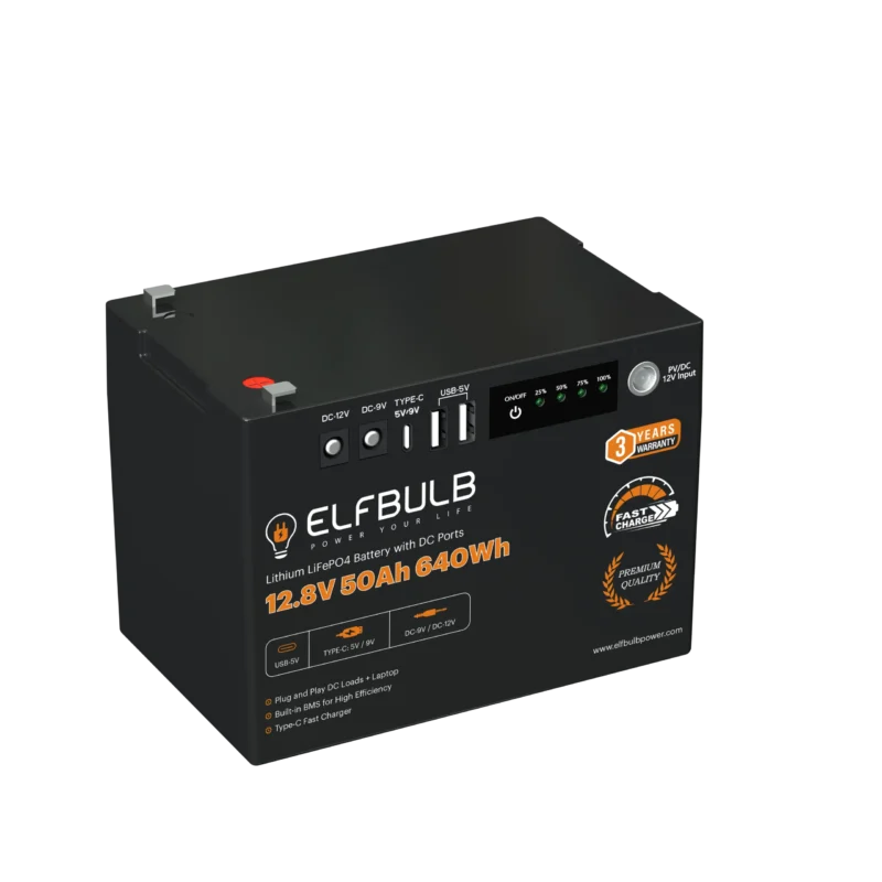 12V 50AH 30Ah 15AH Portable Lithium Battery with DC Ports Support Wireless Charging