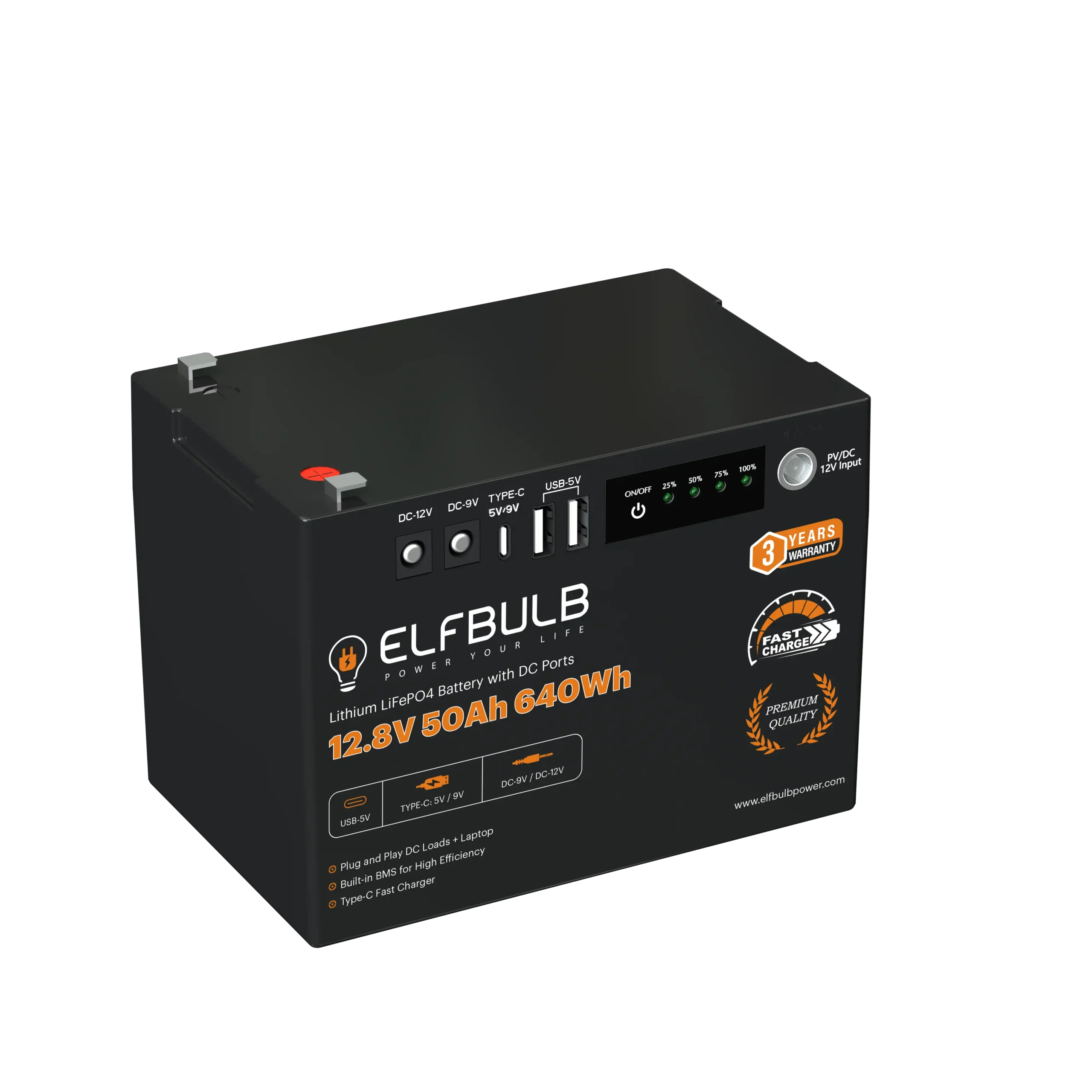 12V50AH Lithium Battery with DC Ports (6)